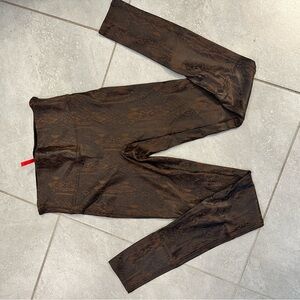 SPANX Brown Snakeskin Leggings